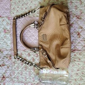 Coach Madison Sophia satchel chain shoulder bag embossed python limited edition